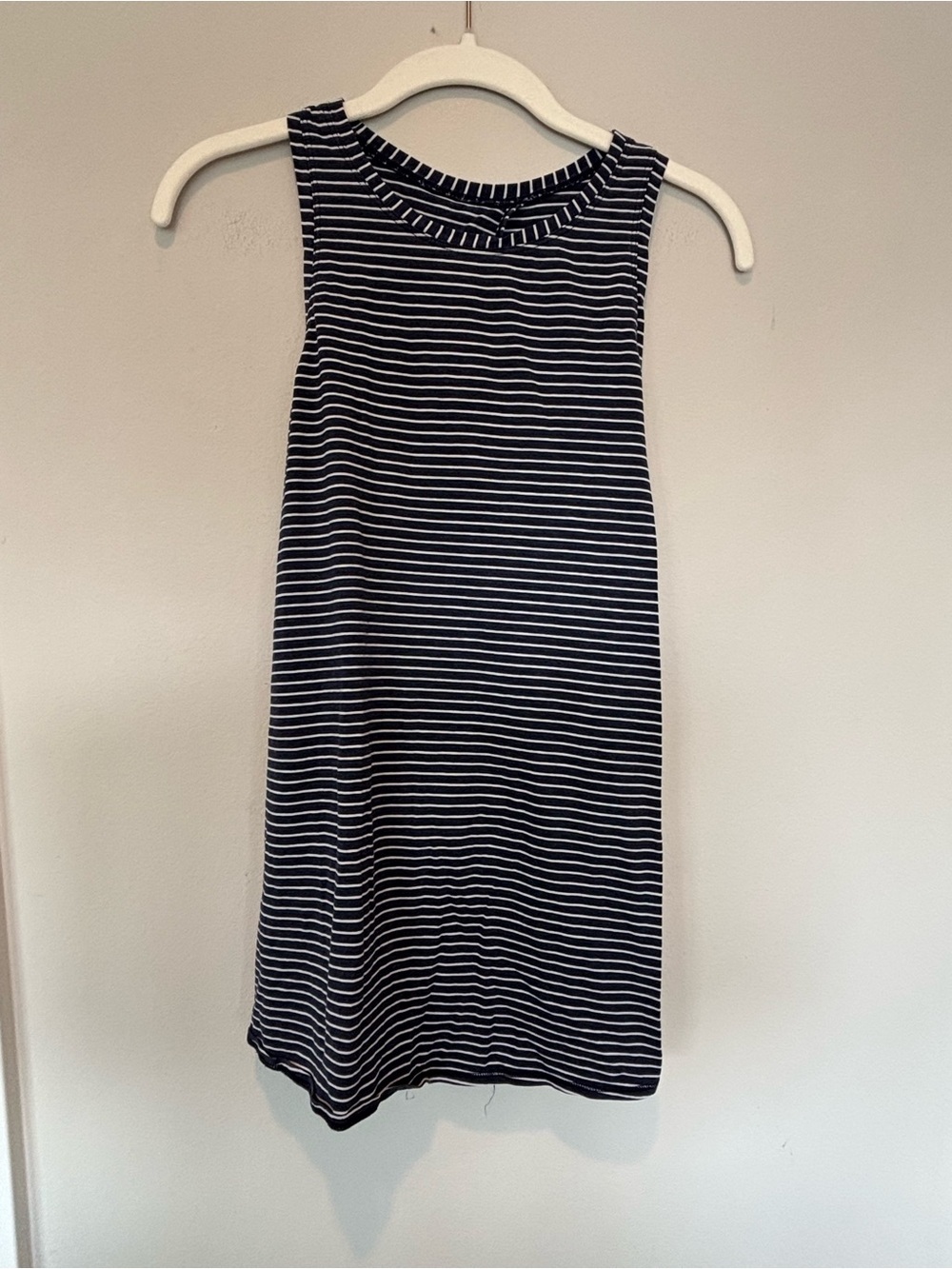 lululemon athletica Navy and White Striped Tank Top